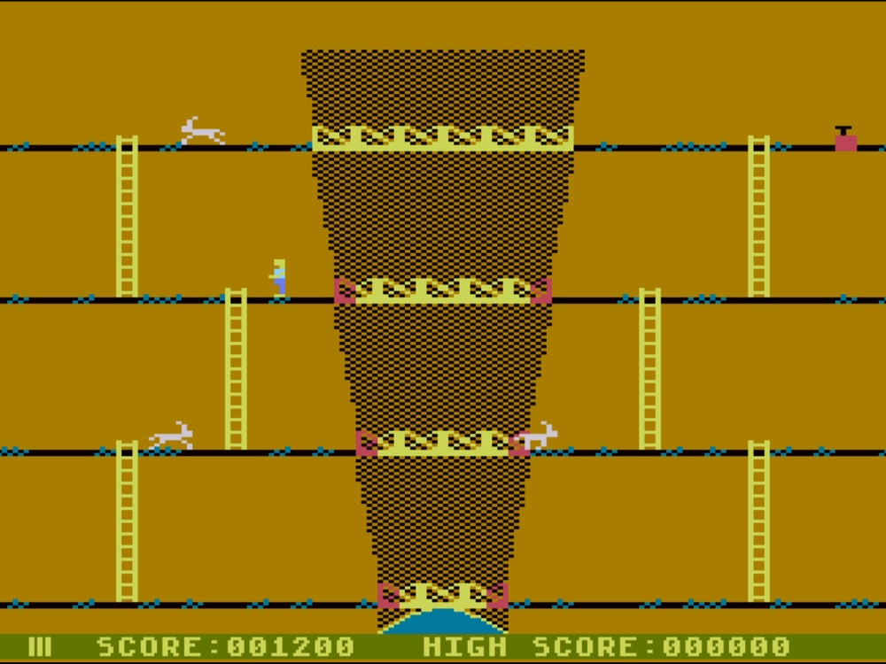 Gameplay of Canyon Climber for Atari 8 Bit